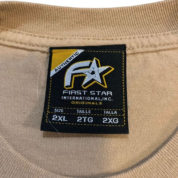 Authentic First Star Buffalo Soldiers T-Shirt 9th & 10th Cavalry 2XL Brown - Picture 7 of 10